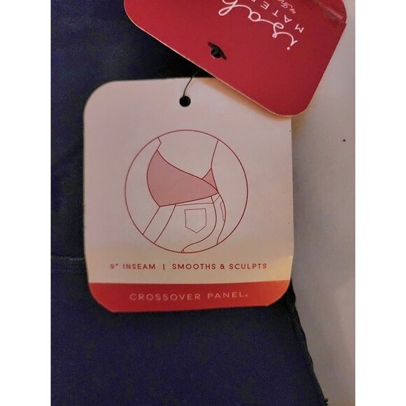 Isabel Maternity Womens Crossover Panel Bermuda Black Jean Shorts Size: 12 (NWT) - Picture 6 of 8